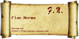 Flas Norma névjegykártya